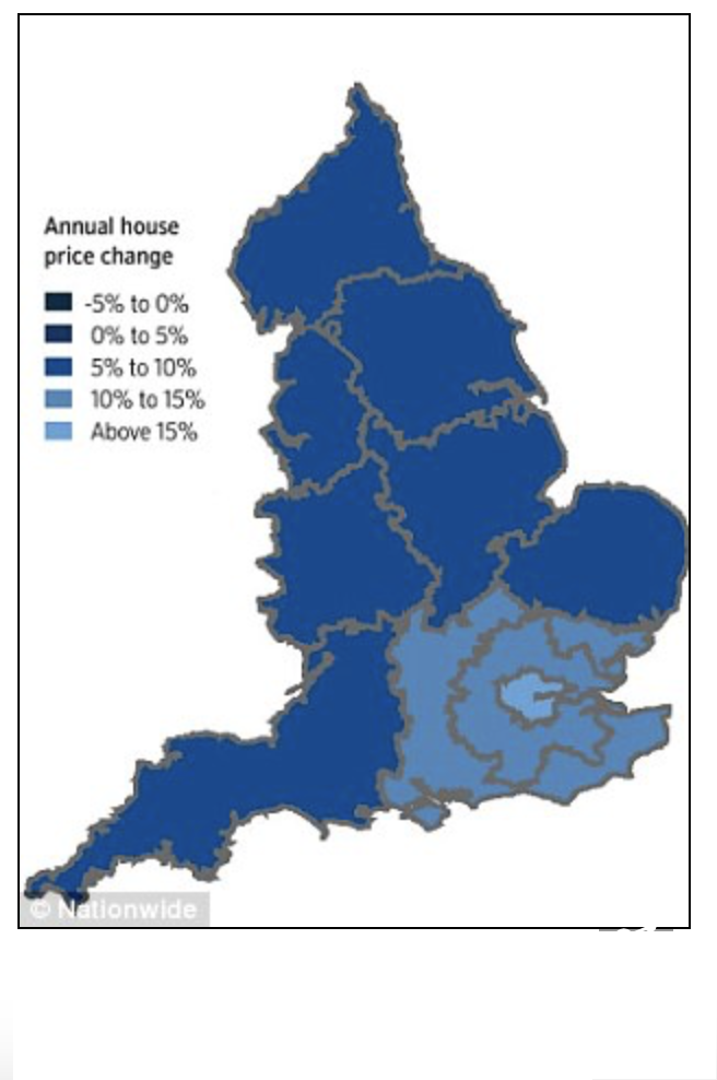 2014 Annual House Price Change, England (Real Estate)